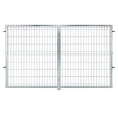 Bramy garażowe - NATERIAL Brama dwuskrzydłowa Modus 3x1.7 m srebrna - miniaturka - grafika 1