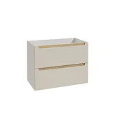 Szafki łazienkowe - Szafka pod umywalkę wisząca 80x45.1x60 cm Stilla kaszmirowa mat - miniaturka - grafika 1