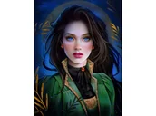 Rękodzieło - Haft Diamentowy, Obraz, Mozaika Diamentowa Diamond Painting, NIEBIESKOOKA DZIEWCZYNA 30x40cm - miniaturka - grafika 1