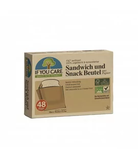 If You Care If you Care Sandwich i wstrzymywaniem Snack worek 100% wybielany do chleba, wanderj palatynat) itp., 2er Pack (2 X 48 sztuk) 480093 - Folia, papier śniadaniowy, serwetki - miniaturka - grafika 1