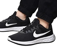 Buty sportowe męskie - Nike Revolution 6 Sportowe Czarne Męskie Buty Lekkie do BIegania treningowe - miniaturka - grafika 1