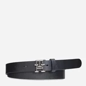 Paski - Tommy Hilfiger Women's Th Logo 2.5 Aw0aw15182 Belts, Black (Black), 90 - miniaturka - grafika 1