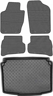 Seat Ibiza IV Hatchback od 2008-2017r. Bagażnik MIX-PLAST 27009 + Dywaniki PRISMAT 1510 - Dywaniki samochodowe - miniaturka - grafika 1