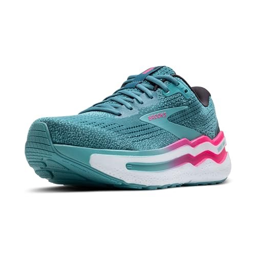 Brooks Damskie trampki Ghost Max 2, 44,5 EU, Storm Blue Knockout Pink Aqua, 44.5 EU