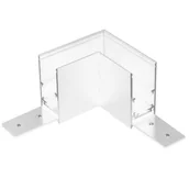 Akcesoria do oświetlenia - Natynkowy łącznik L Komatsu 6516 Shilo do systemu magnetycznego biały - miniaturka - grafika 1