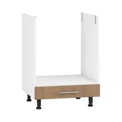 Szafki kuchenne - Szafka Dolna Stojąca Pod Zabudowę Piekarnika i Płyty Grzewczej DP-60/82 Biały / Dąb Miodowy Vento Halmar Dąb Miodowy, Biały - miniaturka - grafika 1
