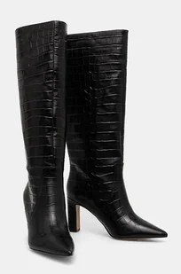 Aldo kozaki skórzane CADIGODER damskie kolor czarny na słupku 13838606 CADIGODER - Kozaki damskie - miniaturka - grafika 1