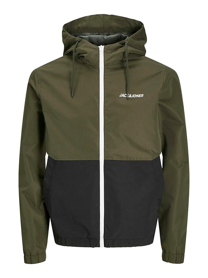 Jack & Jones Kurtka przejściowa w kolorze oliwkowo-czarnym