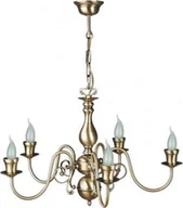 Lampy sufitowe - Lampa wisząca Solar Żyrandol z mosiądzu ŚWIECA 5 płomienny - miniaturka - grafika 1