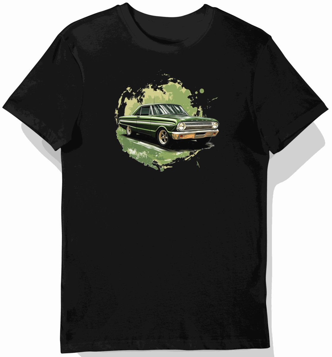 Koszulka męska czarna z Klasycznym Ford Falconem 1964 M