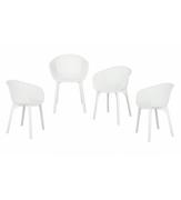 Krzesła - Zestaw 4 krzeseł Dacun białe - miniaturka - grafika 1