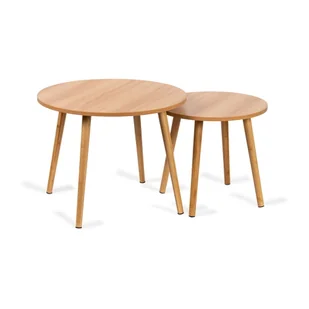 Okrągłe stoliki zestaw 2 szt. ø 60 cm Luke – Bonami Essentials - Ławy i stoliki kawowe - miniaturka - grafika 1