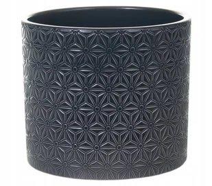 Osłonka ceramiczna Cylinder 415 17 cm granit lazur - Donice - miniaturka - grafika 1
