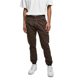 Spodenki męskie - Urban Classics Męskie spodnie Washed Cargo Twill spodnie do biegania dla mężczyzn, spodnie cargo dostępne w wielu wariantach kolorystycznych, rozmiary 30-44, brązowy, 34 - grafika 1