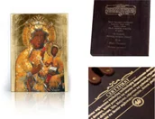 Ikony i obrazy sakralne - Ikona religijna Matka Boża Częstochowska w sukience bursztynowej - miniaturka - grafika 1