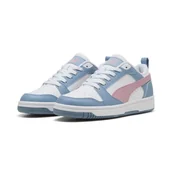 Buty trekkingowe dziecięce - Młodzieżowe sneakersy Rebound V6 Lo PUMA White Poised Pink Cool Blue - miniaturka - grafika 1