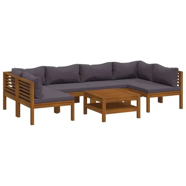 Zestaw Mebli Ogrodowych z Drewna Akacjowego, Stolik 65x65x35 cm, Sofa 69x69