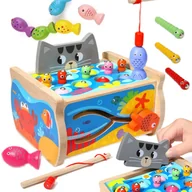 Łamigłówki - Łowienie Rybek Gra Logiczna Zręcznościowa Kotek Jhtoy-558 - miniaturka - grafika 1