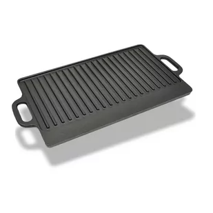 vidaXL Grill żeliwny płyta żeliwna drustronna - Garnki - miniaturka - grafika 1