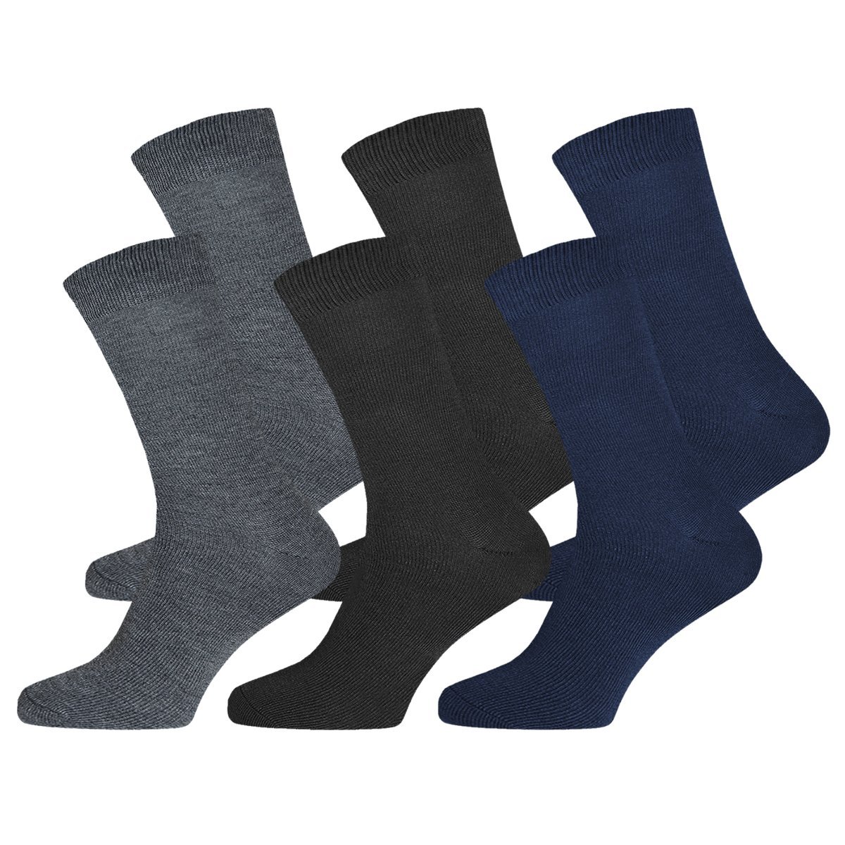 Męskie Skarpetki bawełniane do garnituru 3 pary ciemne kolory rozmiar 39-42