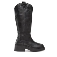 Kozaki damskie - Kowbojki Bronx Western 14298-A Czarny - miniaturka - grafika 1