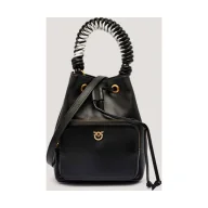 Plecaki worki - Pinko Skórzany worek CARGO - miniaturka - grafika 1