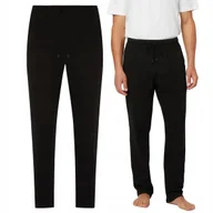 Piżamy damskie - SPODNIE OD PIŻAMY PIŻAMA MĘSKA DO SPANIA DŁUGIE BAWEŁNIANE CZARNE *M - miniaturka - grafika 1