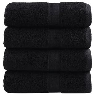 vidaXL Ręczniczki premium SOLUND, 4 szt., czarne, 30x30 cm, 600 g/cm² - Ręczniki - miniaturka - grafika 1
