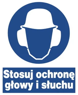 Zno-28 -Znak Nakazu- Stosuj Ochronę Głowy I Słuchu - Akcesoria BHP - miniaturka - grafika 1