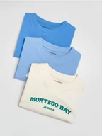 Majtki dla dzieci - Reserved - Bawełniany t-shirt 3 pack - jasnoniebieski - miniaturka - grafika 1