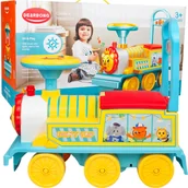 Jeździki dla dzieci - Jeździk Pchacz Interaktywny Lokomotywa Ciuchcia Z Dźwiękami Schowek Pociąg - miniaturka - grafika 1