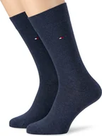 Skarpetki męskie - Tommy Hilfiger skarpety męskie biznesowe 2 pary 371111 jednolity kolor, rozmiar:43 - 46, Hilfiger kolor:Jeans 356 - miniaturka - grafika 1