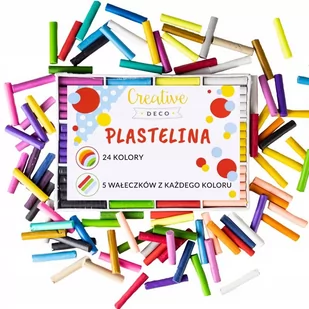 Creative Deco Plastelina duży zestaw dla dzieci 24 kolory - Masy plastyczne - miniaturka - grafika 1
