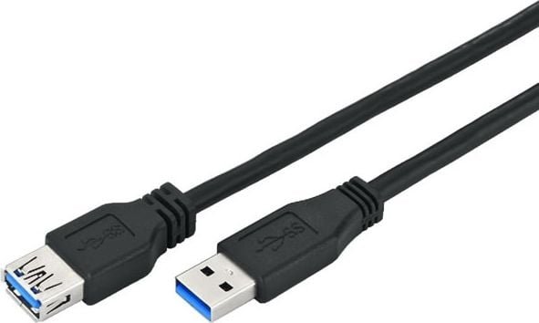 Kabel USB OEM USB-A - USB-A 1.8 m Czarny 93998