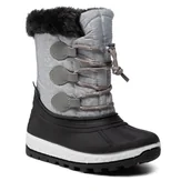 Buty dla dziewczynek - Śniegowce Boatilus Youth Joggy Sport Lace NJ02 VAR.15ZV Szary - miniaturka - grafika 1