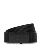 Paski - BOSS Pasek Męski Bosper-Tape 50548405 10243408 01 Czarny - miniaturka - grafika 1