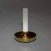 Lampy ogrodowe - Konstsmide Stołowa LED Biarritz IP54, akumulator, CCT, złota - miniaturka - grafika 1