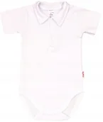 Body dla niemowląt - Body KOŁNIERZYK Polo KR BIAŁE r 68 KLEKLE - miniaturka - grafika 1