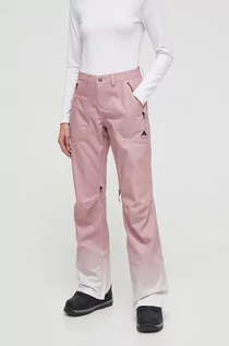 Spodnie sportowe damskie - Burton spodnie Vida kolor różowy - grafika 1