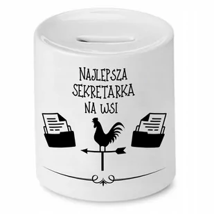 SKARBONKA DLA SEKRETARKI NAJLEPSZA SEKRETARKA z Nadrukiem ze Zdjęciem - Skarbonki - miniaturka - grafika 1
