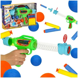 Pistolet na Kulki Karabin na Piankowe Naboje Strzałki Cel 2w1 dla Dzieci - Zabawki militarne - miniaturka - grafika 1