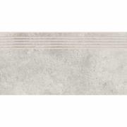 Płytki ceramiczne - Gres szkliwiony stopnica GENFORD light grey mat 29,8x59,8 gat. I - miniaturka - grafika 1