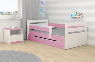 Kocot Kids Łóżko TOMI różowe dla dziecka pojedyncze z barierką Kocot Kids - Łóżka dla dzieci i młodzieży - miniaturka - grafika 1