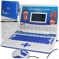 Zabawki interaktywne dla dzieci - Laptop Edukacyjny Dla Dzieci Do Nauki Literek, Liczenia, PL/ANG Niebieski Y469N - miniaturka - grafika 1