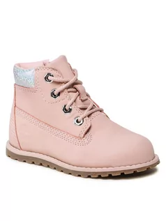Buty dla dziewczynek - Timberland Trzewiki Pokey Pine 6in TB0A2H4X6621 Różowy - grafika 1