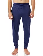 Spodenki męskie - calvin klein Męskie spodnie do joggingu, niebieskie głębokie wrzos, M - miniaturka - grafika 1