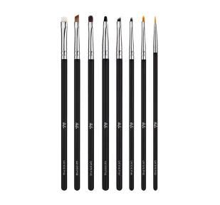 Hulu - Perfect Cat Eye Set - Zestaw 8 precyzyjnych pędzli do makijażu - Pędzle do makijażu - miniaturka - grafika 1