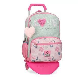 Enso Love Ice Cream Plecak szkolny na laptopa z wózkiem Zielony 32x44x17 cms Poliester 23,94L, Zielony, Talla única, Plecak szkolny na laptopa z wózkiem - Torby na laptopy - miniaturka - grafika 1