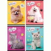 Zeszyty szkolne - 4 X ZESZYT A5, 32 KARTKI, W TRZY LINIE, TRZYLINIA, MY LITTLE FRIEND KOTEK I PIESEK - miniaturka - grafika 1