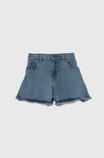 Spodnie i spodenki dla dziewczynek - zippy szorty jeansowe dziecięce kolor niebieski gładkie regulowana talia - Zippy - grafika 1